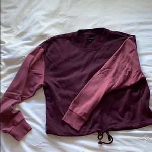 cropped crew neck